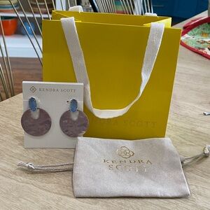 Kendra Scott Lavender and Sky Earrings